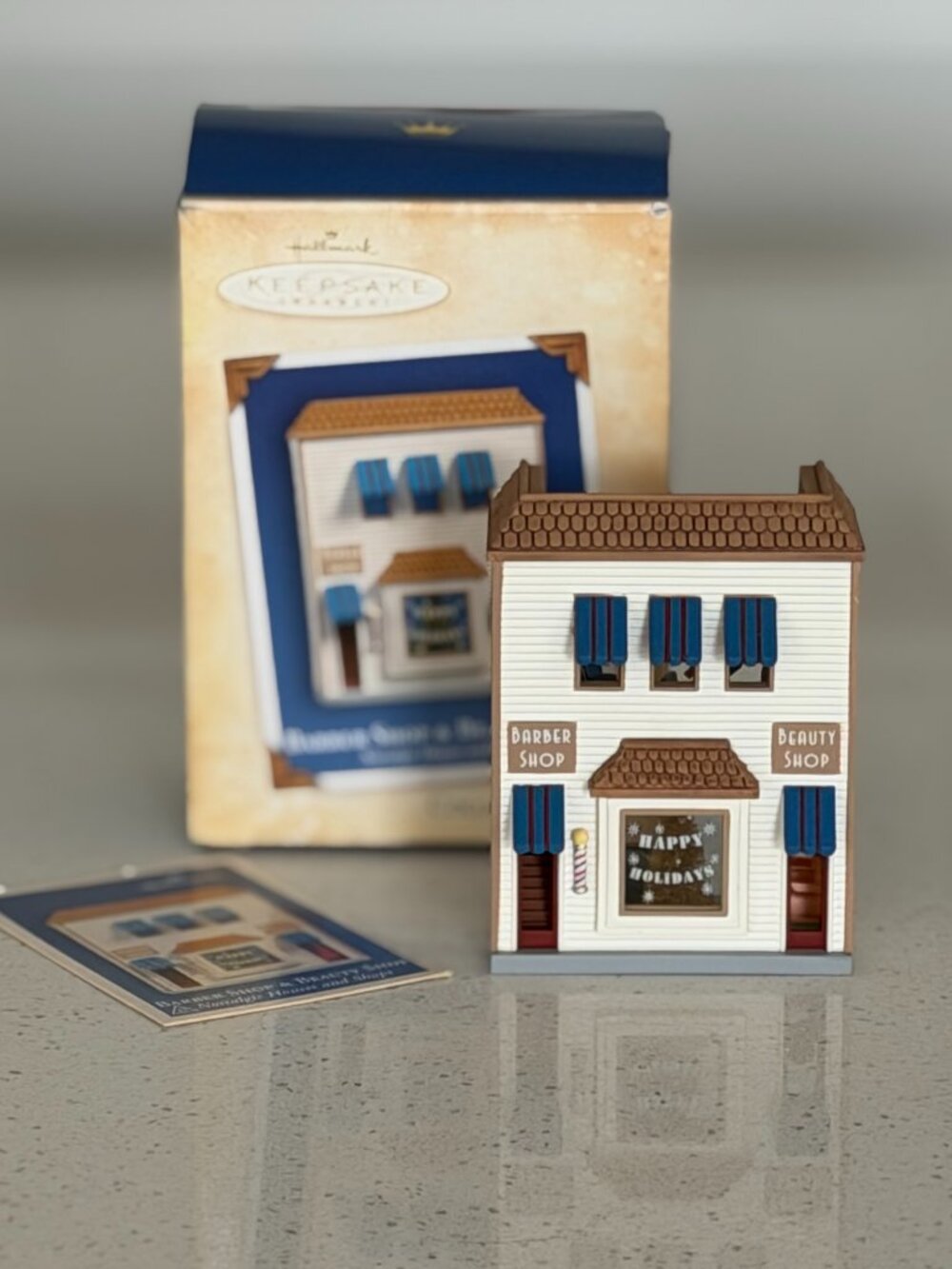 Hallmark Ornament Nostalgic Houses and Shops Barber Shop & Beauty Shop #21